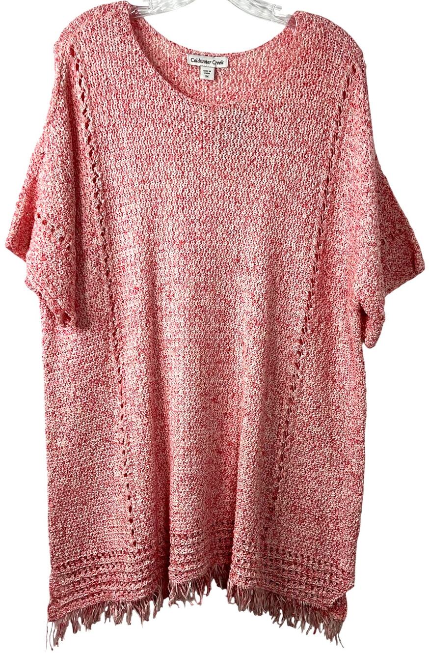 Coldwater Creek NWT Womens Pink Sunrise Tunic Top Casual Resortwear Chic Size 2X